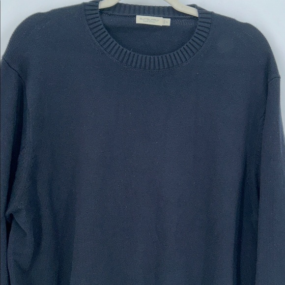 Suitsupply Men's Crewneck Long Sleeve Sweater 100% Cotton Black Size  XL - Picture 4 of 10